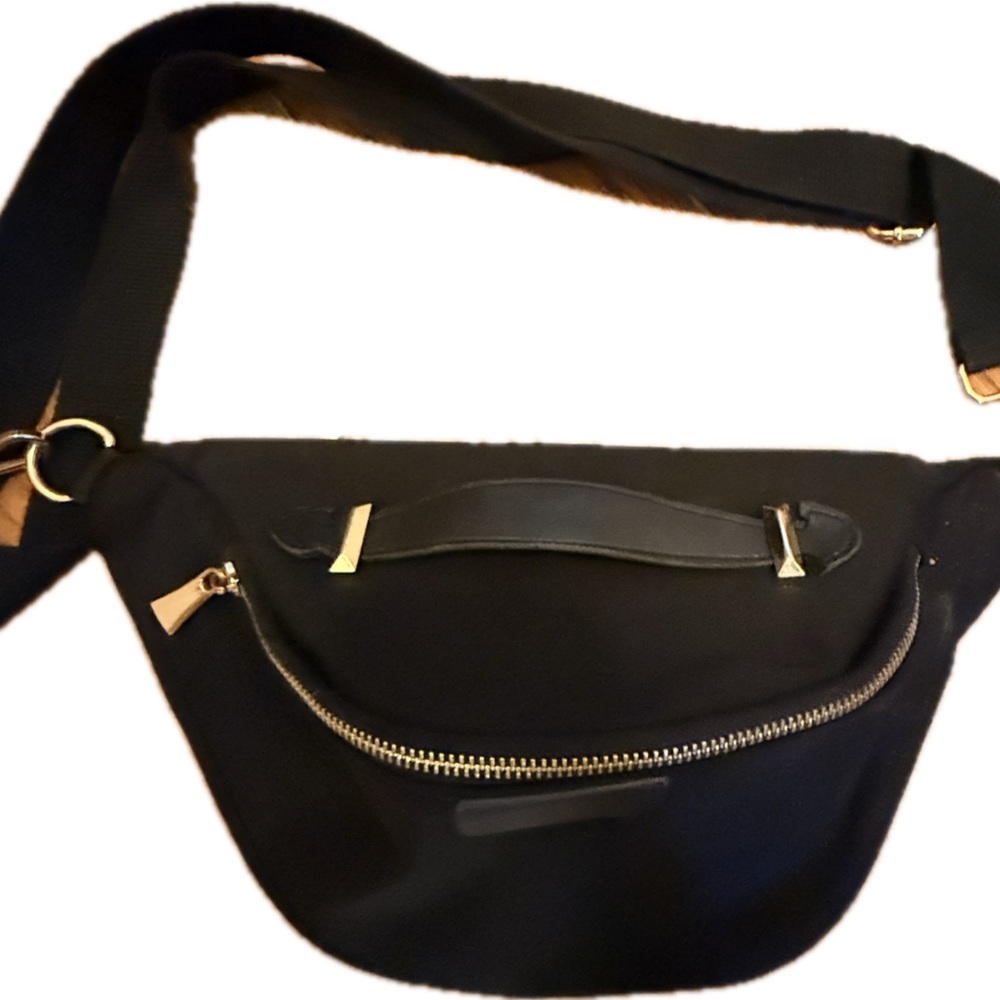 Large Black Waist Bag